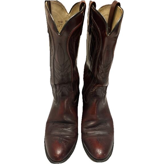 dingo Other - Dingo Boots Men’s Size 8E Burgundy Red Leather Cowboy Western Pull On Vintage